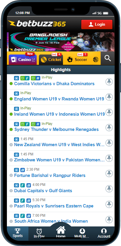 Betbuzz365 advanced sports betting exchange interface with live odds and betting markets